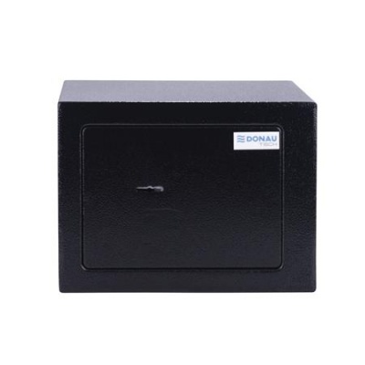 Bútorszéf, kulcsos zár, 230x170x170 mm, DONAU "Tech", fekete