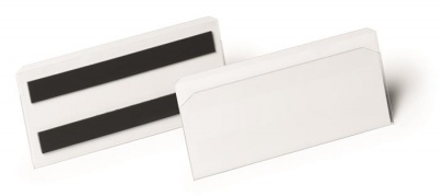 Logisztikai zseb, mágneses, 150x67 mm, fekvő, DURABLE "HARD COVER", átlátszó