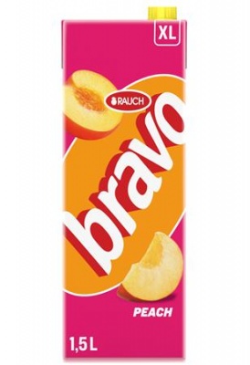 Gyümölcsital, 20%, 1,5 l, RAUCH "Bravo", őszibarack