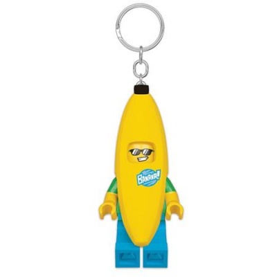 Kulcstartó, LED világítással, LEGO "Banana Guy"