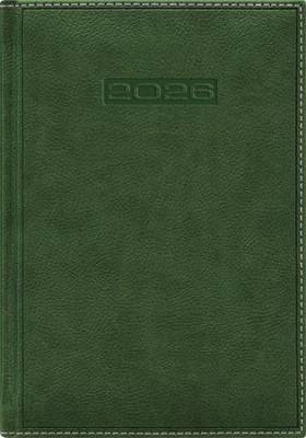 Naptár, tervező, A5, napi, DAYLINER, "Sherwood", zöld