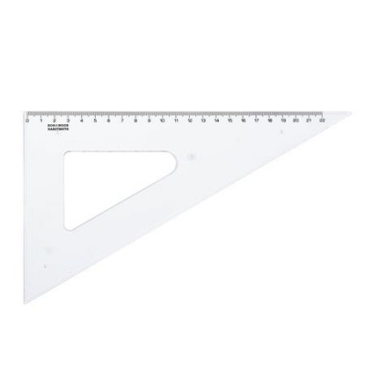 Háromszög vonalzó, műanyag, 60 °, 22 cm, KOH-I-NOOR
