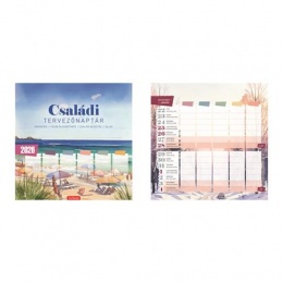 Naptár, fali, mágneses, kétheti, TOPTIMER, "családi tervező", pasztell