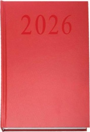 Naptár, tervező, A5, napi, 2026, bordó